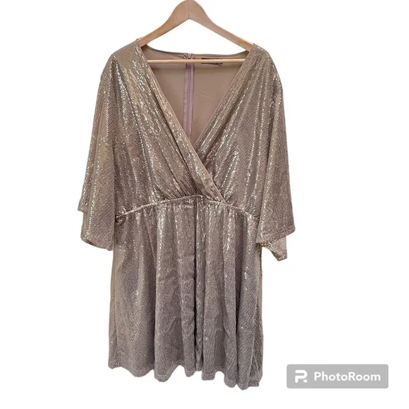 Kimono Boohoo Sparkly Dress Luxury Loungewear ? Gold Sequin Kimono Dress  Ellectives